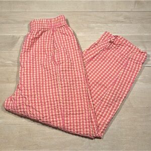 Free People Preppy Poplin Gingham Pants Size Large